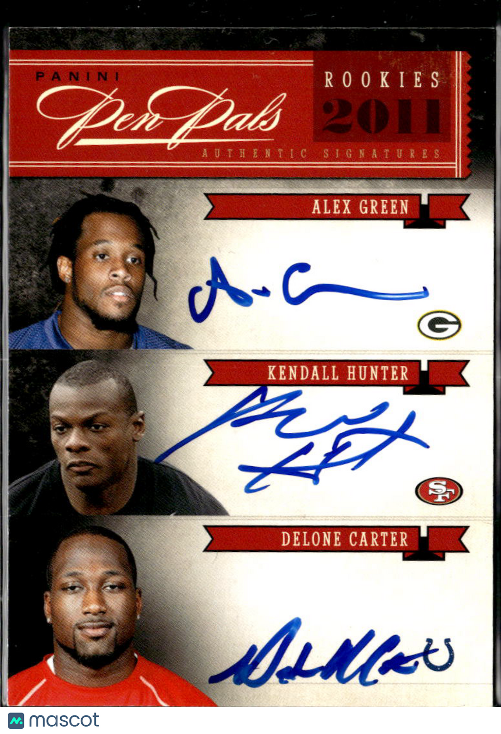 Alex Green Harper Carter Hunter Jones Powell 2011 Pen Pals Six Auto Autograph