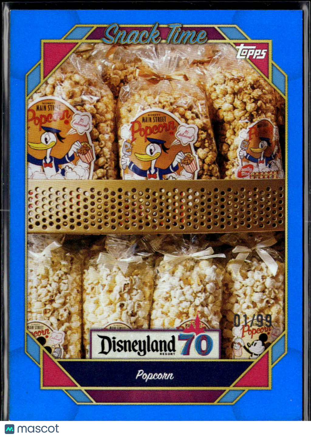 Popcorn 2025 Topps Disneyland 70th Blue 1/99 #101