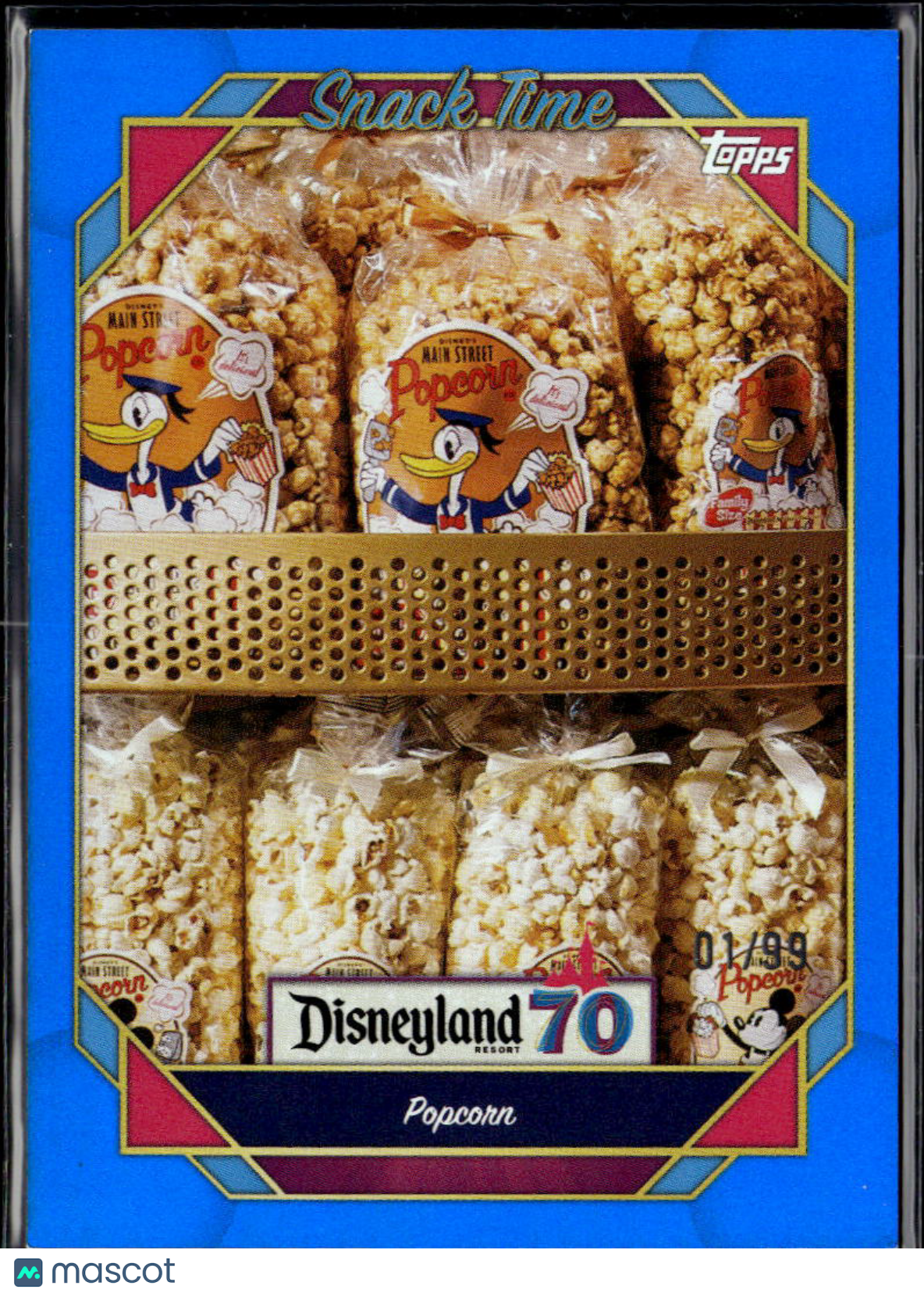 Popcorn 2025 Topps Disneyland 70th Blue 1/99 #101