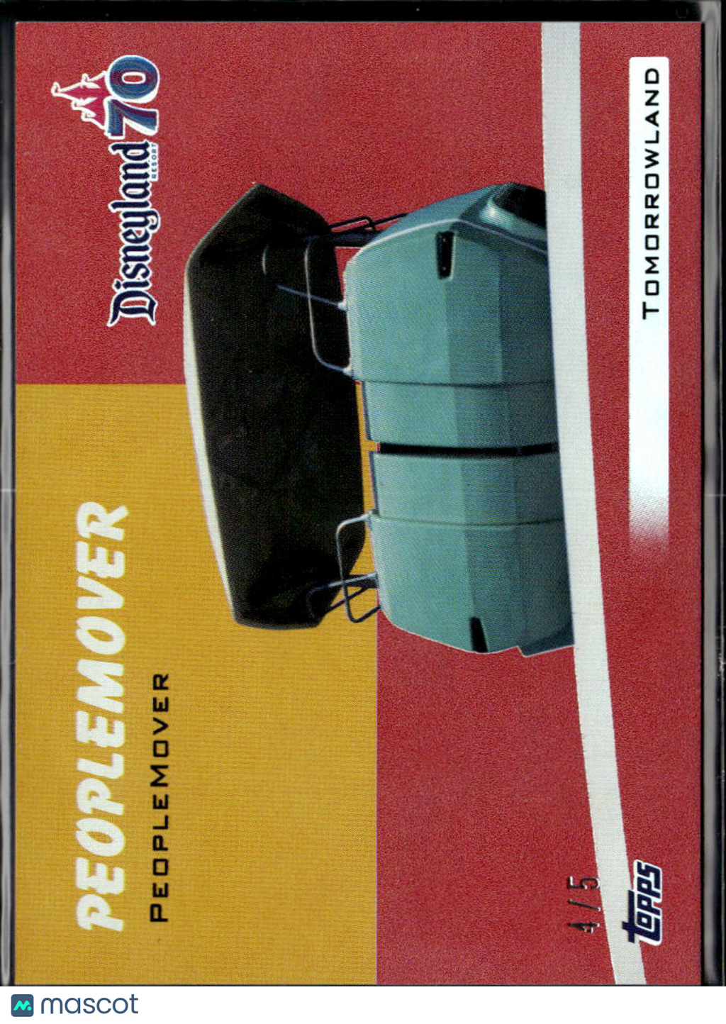 Peoplemover 2025 Topps Disneyland 70th RED Parallel 4/5 #T54-10