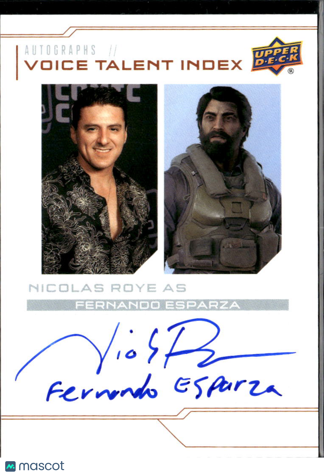 Nicolas Roye as Fernando Esparza 2024 Upper Deck Halo Inscription Auto Autograph