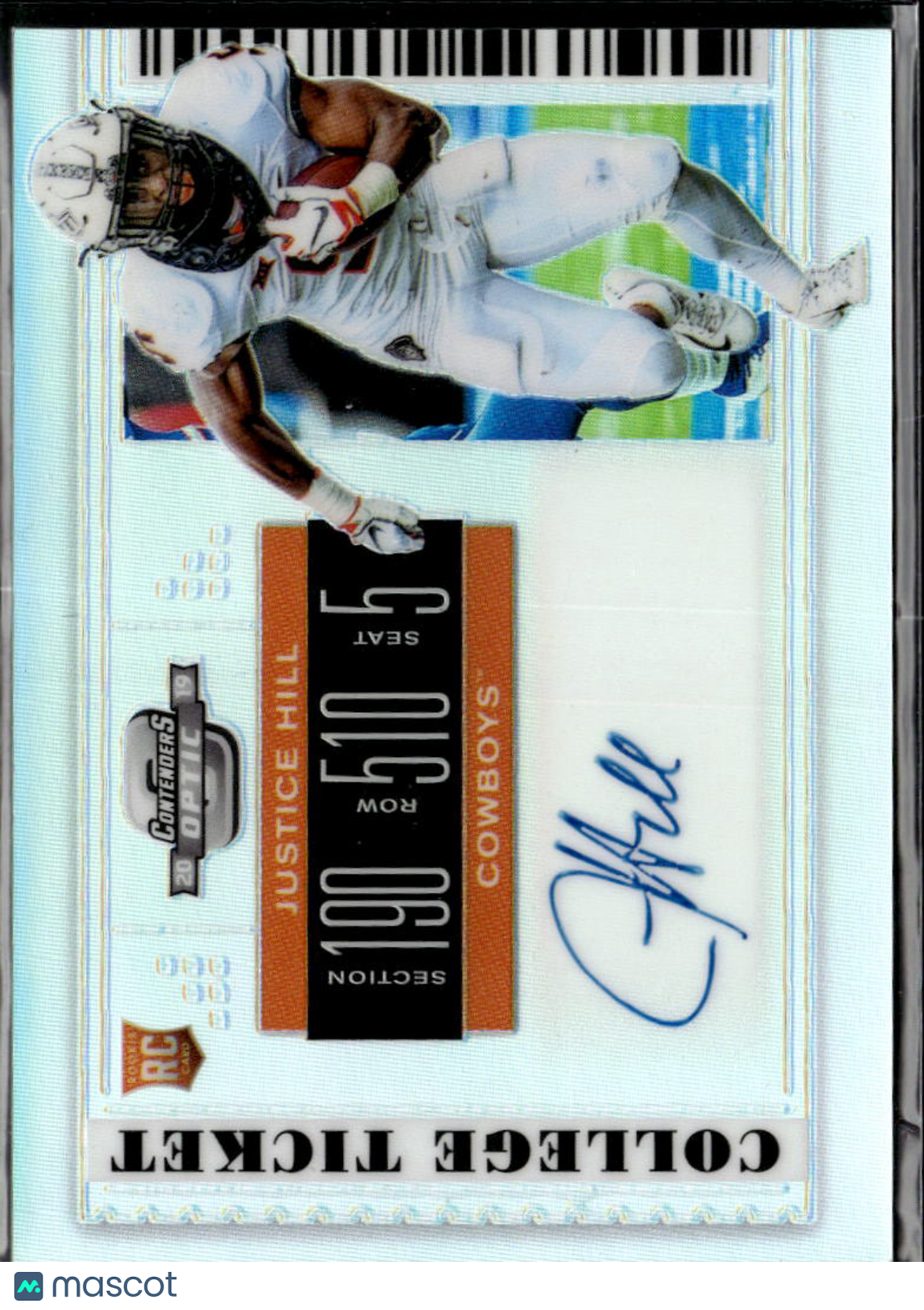 Justice Hill 2019 Contenders Optic Auto Autograph RC Oklahoma State Cowboys