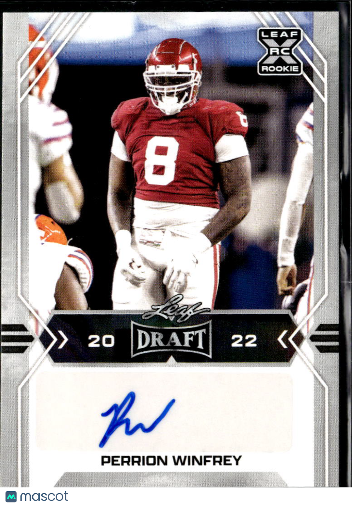 Perrion Winfrey 2022 Leaf Draft RC Auto Autograph Rookie Oklahoma Sooners
