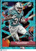 Ollie Gordon II 2025 Topps Chrome Cosmic Aqua Rookie RC /199 Miami Dolphins OSU