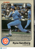 Ryne Sandberg 1983 Fleer Rookie Card RC #507 Chicago Cubs