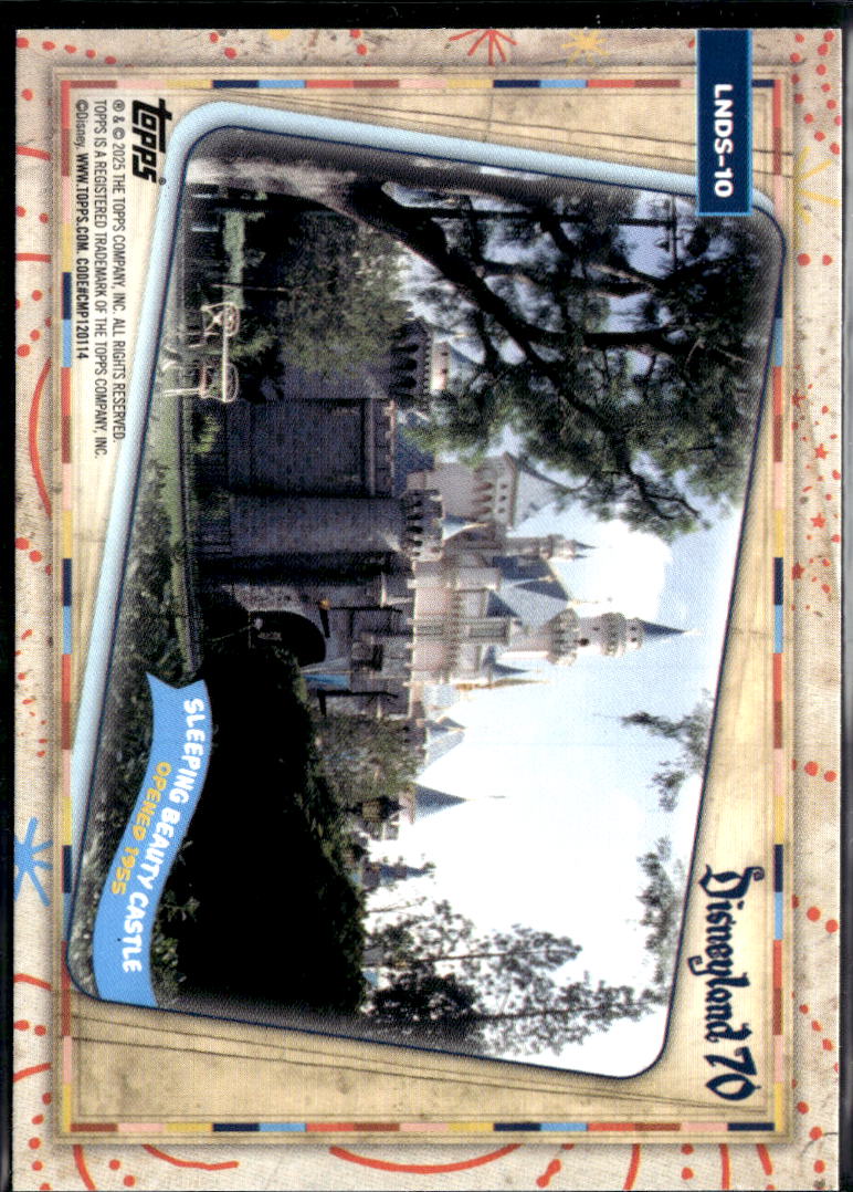 2025 Topps Disneyland 70th Anniversary #LNDS-10 Sleeping Beauty Castle The Lands
