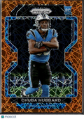 Chuba Hubbard 2021 Prizm Orange Lazer Rookie RC OSU Carolina Panthers