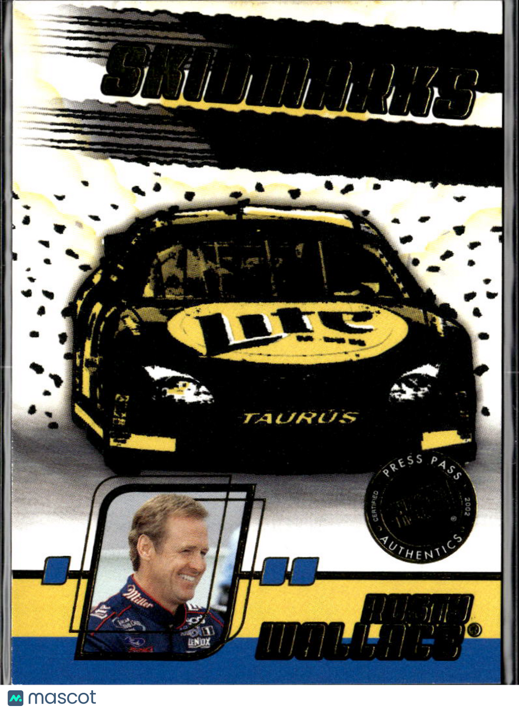 Rusty Wallace 2002 Press Pass Eclipse Skidmarks Race-used Tire