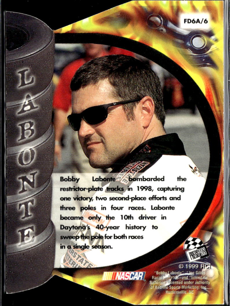 Bobby Labonte 1999 Press Pass Premium Extreme Fire Joe Gibbs Racing