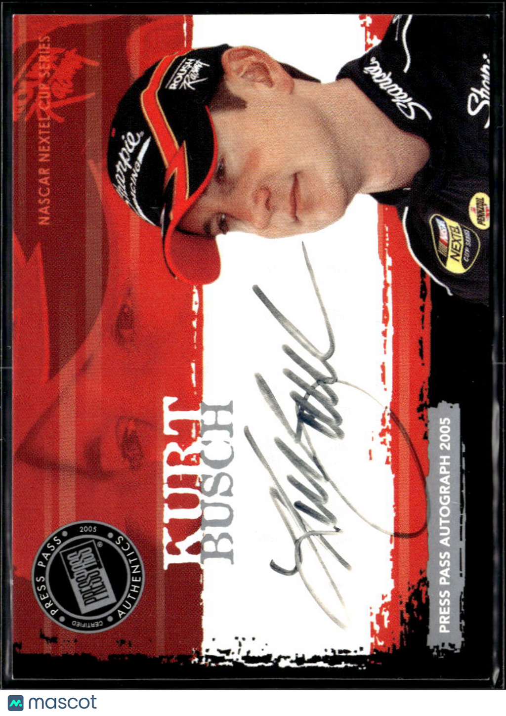 Kurt Busch 2005 Press Pass Auto Autograph Roush Racing