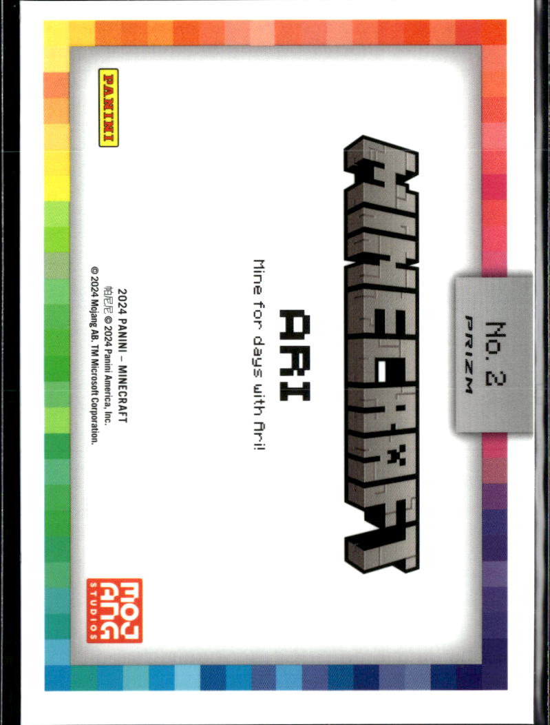 Ari 2024 Panini Prizm Minecraft Color Blast SSP CASE HIT #2