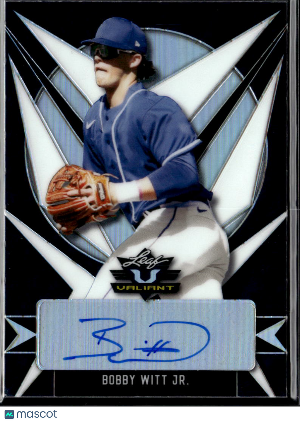 Bobby Witt Jr. 2021 Leaf Valiant Auto Autograph Rookie RC KC Royals 18/75