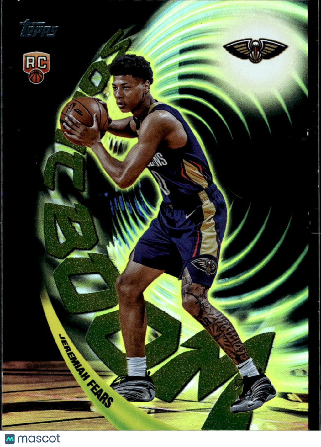 Jeremiah Fears 2025 Topps Sonic Boom SSP Rookie RC New Orleans Pelicans