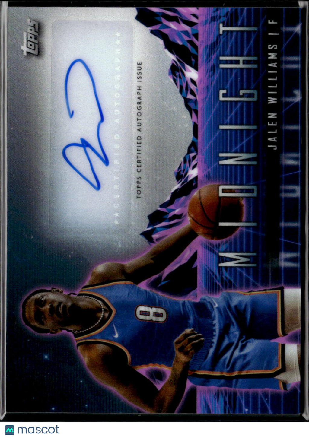 Jalen Williams 2024 Topps Midnight Auto Autograph Oklahoma City Thunder