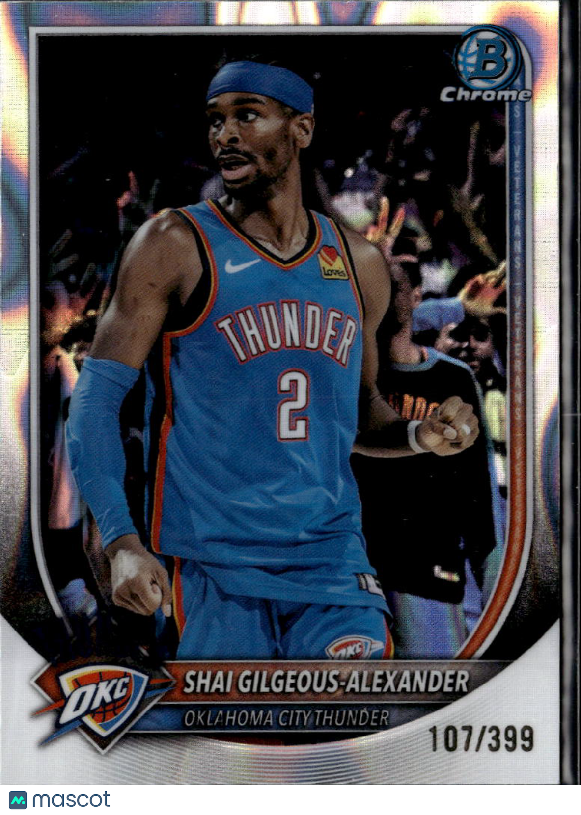 Shai Gilgeous-Alexander 2025 Bowman Chrome Raywave 107/399 Oklahoma City Thunder