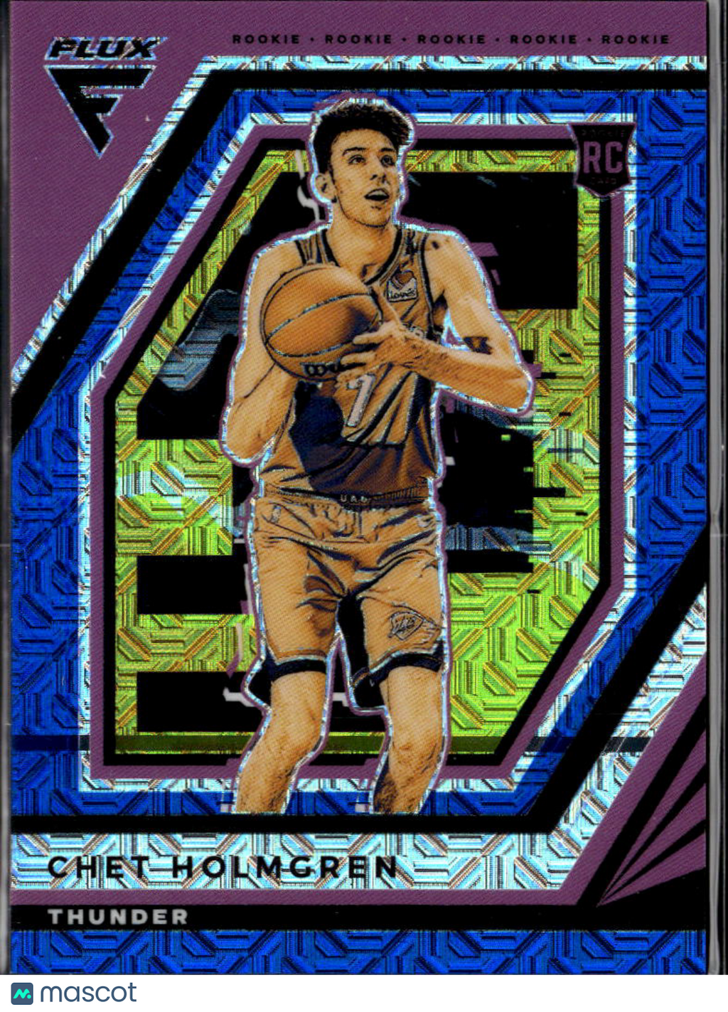 Chet Holmgren 2022-23 Flux Prizm RC Blue Mojo Rookie 10/25 Oklahoma City Thunder