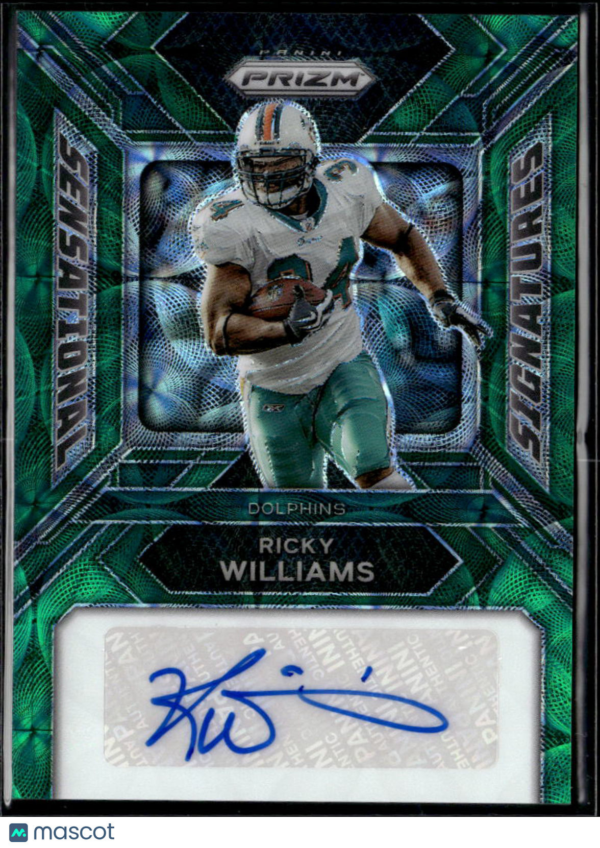 Ricky Williams 2023 Prizm Auto Autograph Green Scope 24/75 Miami Dolphins
