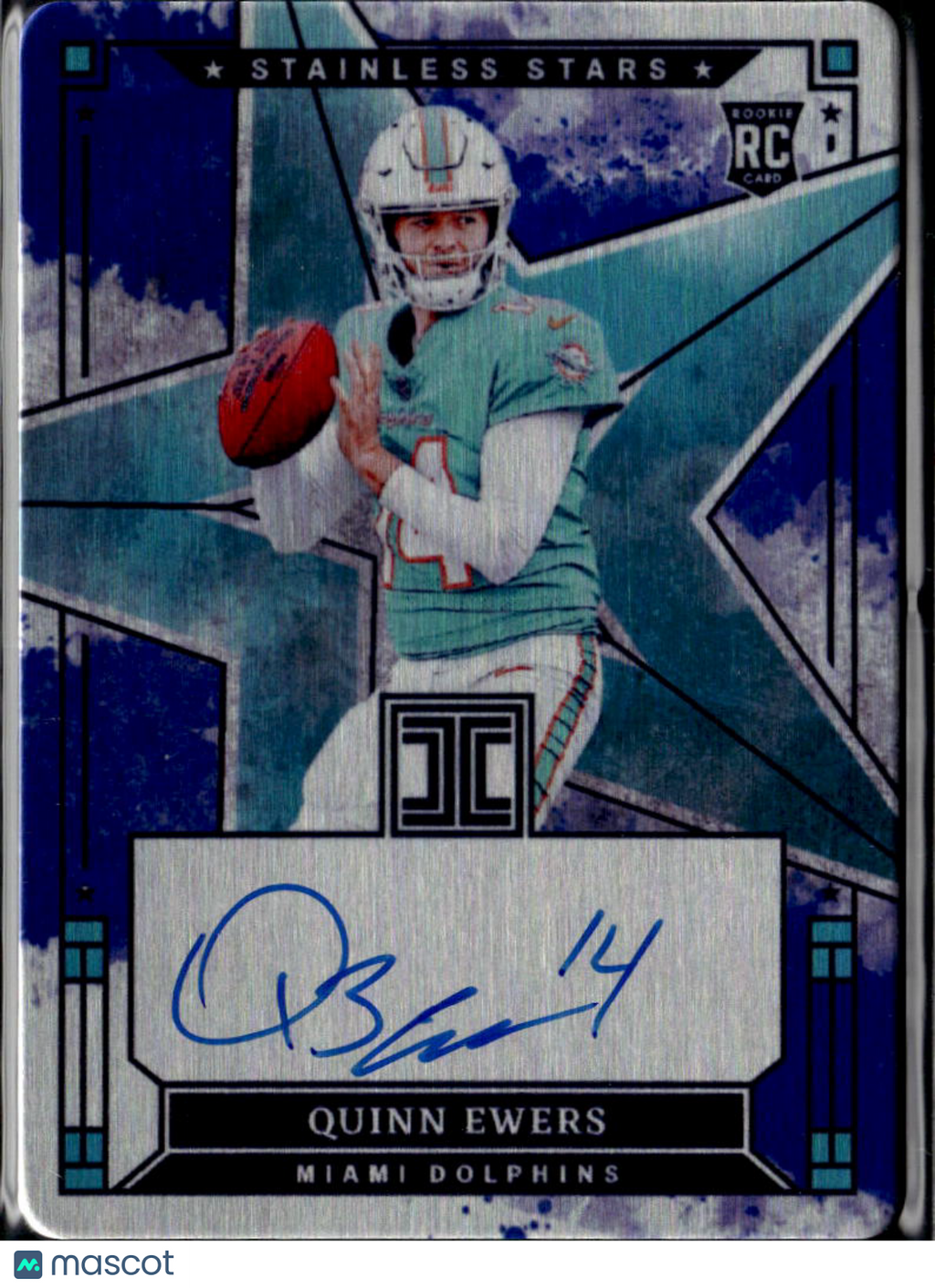 Quinn Ewers 2025 Impeccable Auto Autograph RC 7/49 Miami Dolphins Longhorns