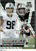 Maxx Crosby 2024 Mosaic Montage White Prizm 8/25 Las Vegas Raiders