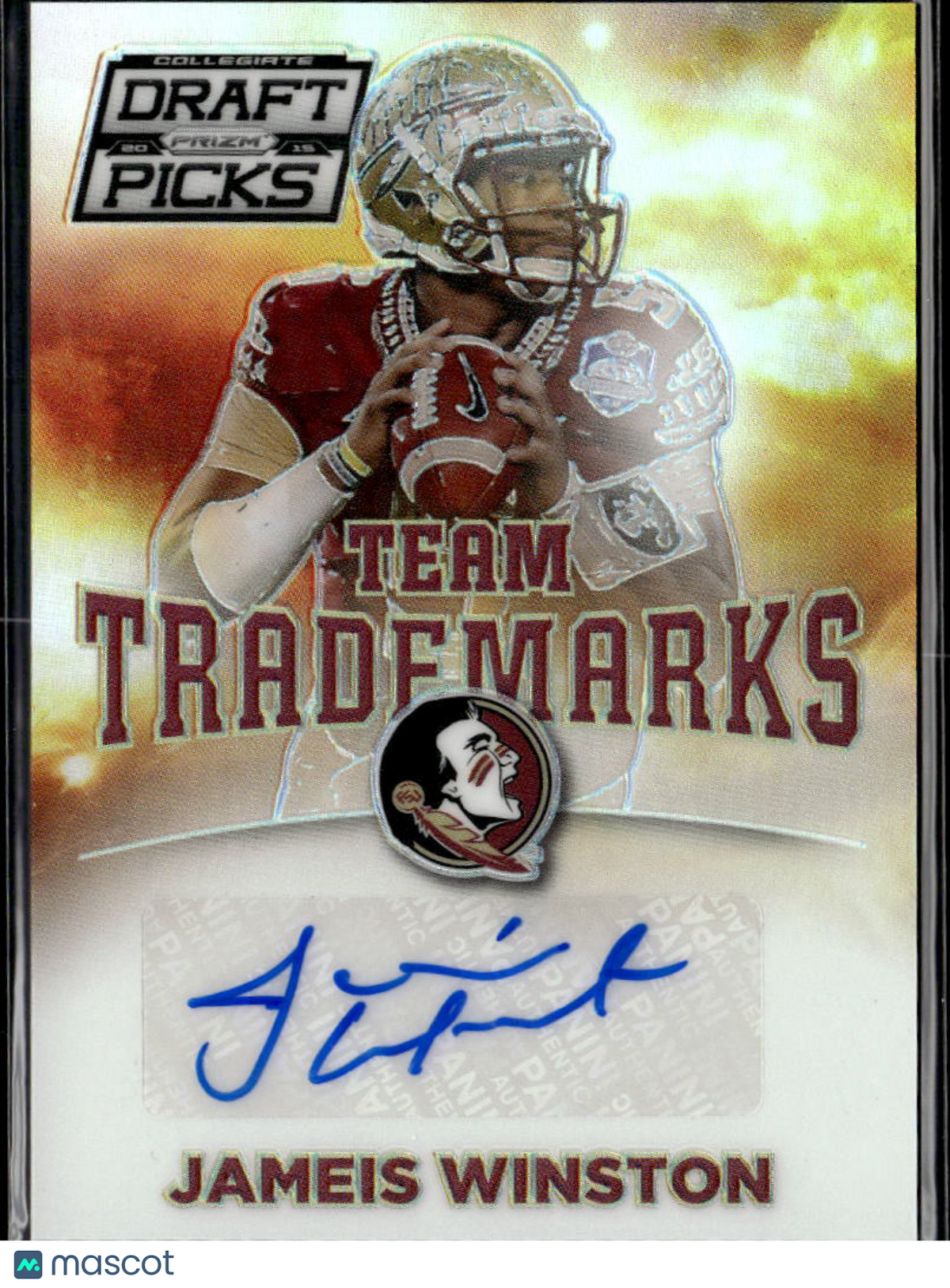 Jameis Winston 2015 Panini Prizm Trademarks Auto Autograph RC SSP Florida State
