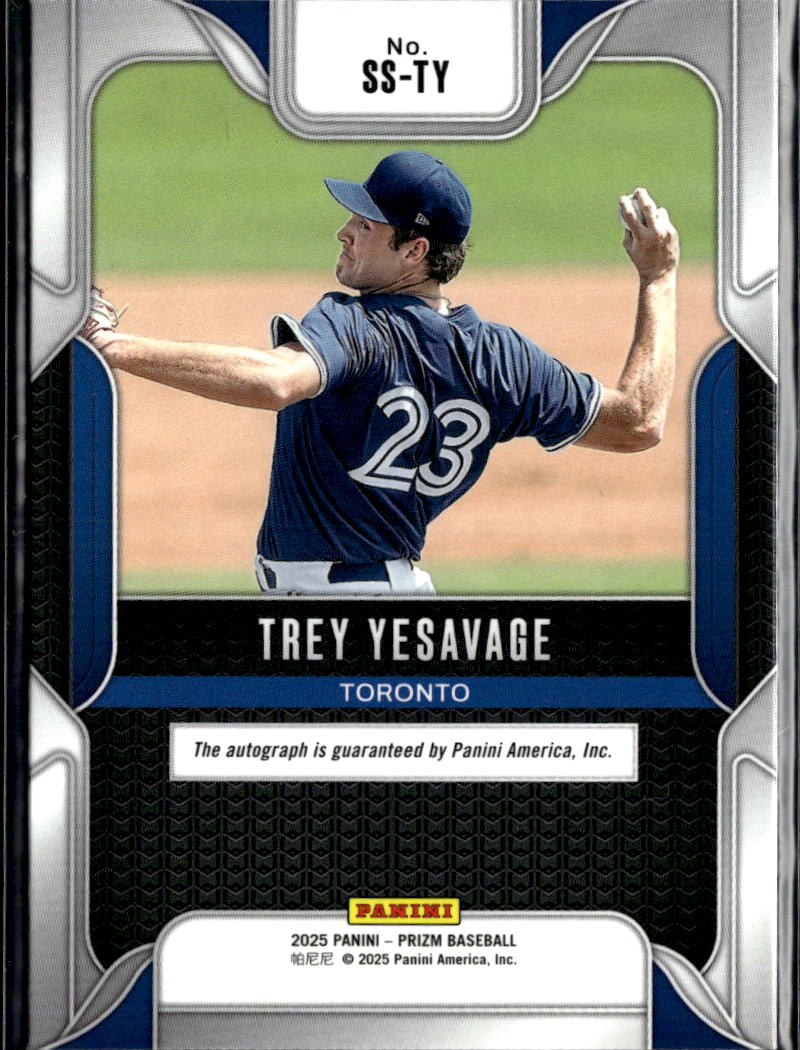 Trey Yesavage 2025 Prizm Auto Autograph Toronto Blue Jays