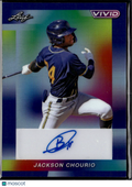 Jackson Chourio 2023 Leaf Vivid Auto Autograph Rookie RC Brewers 3/7