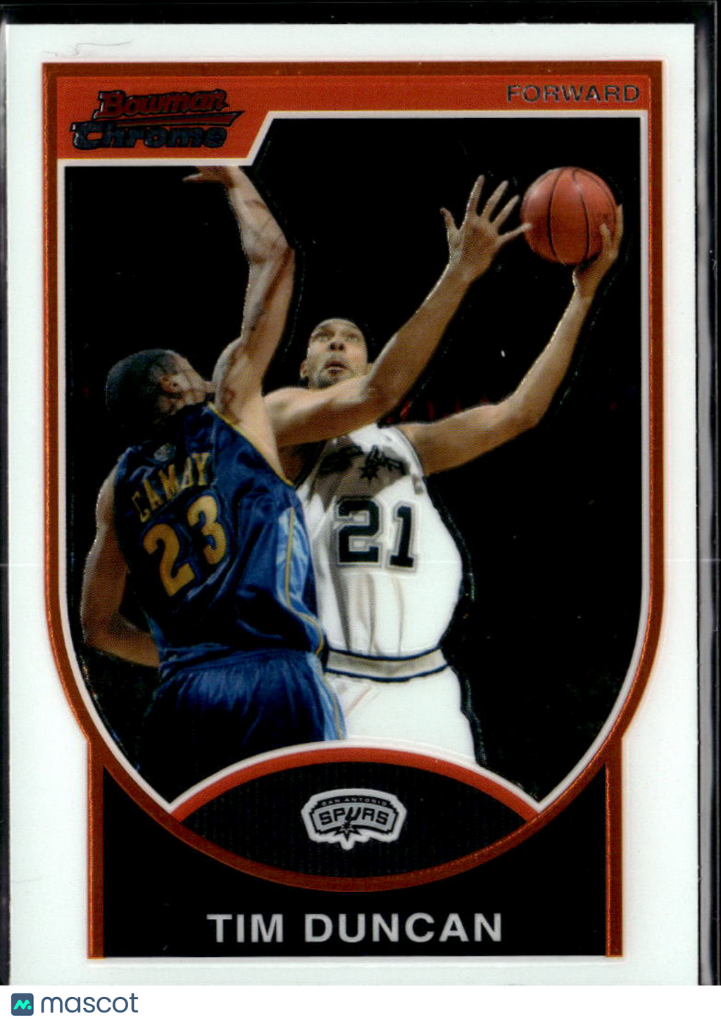 Tim Duncan 2007-06 Bowman Chrome Card #21 San Antonio Spurs