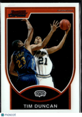 Tim Duncan 2007-06 Bowman Chrome Card #21 San Antonio Spurs