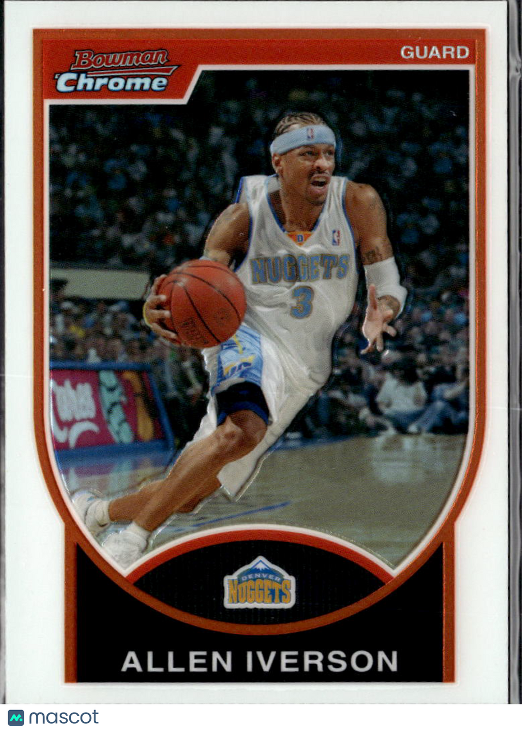 Allen Iverson 2007-08 Bowman Chrome Refractor 54/299 New Orleans Hornets