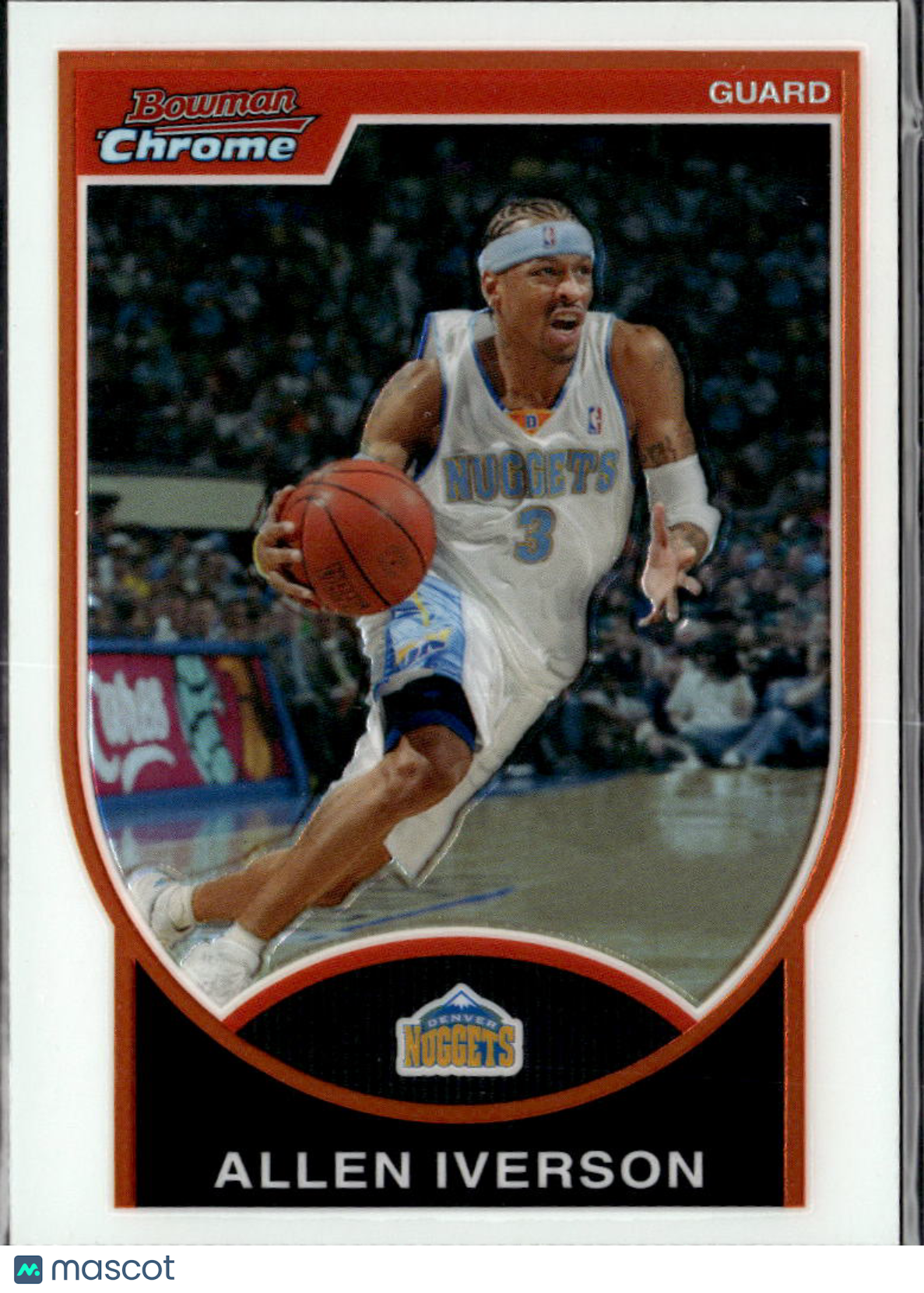 Allen Iverson 2007-08 Bowman Chrome Refractor 54/299 New Orleans Hornets