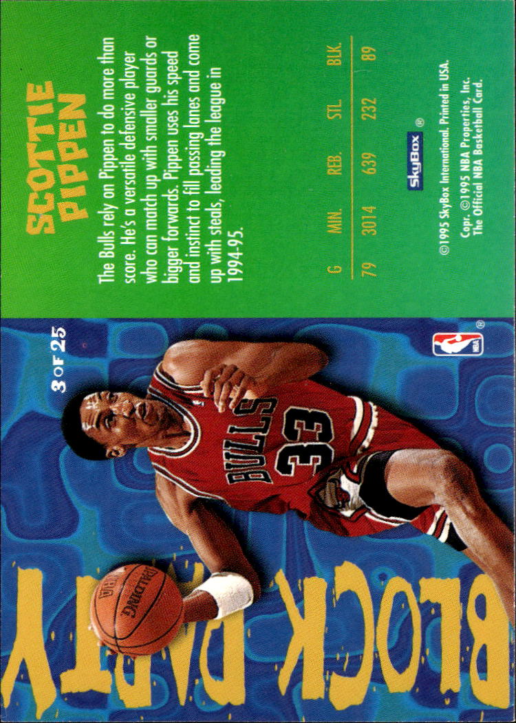 Scottie Pippen 1995 Hoops Block Party Chicago Bulls