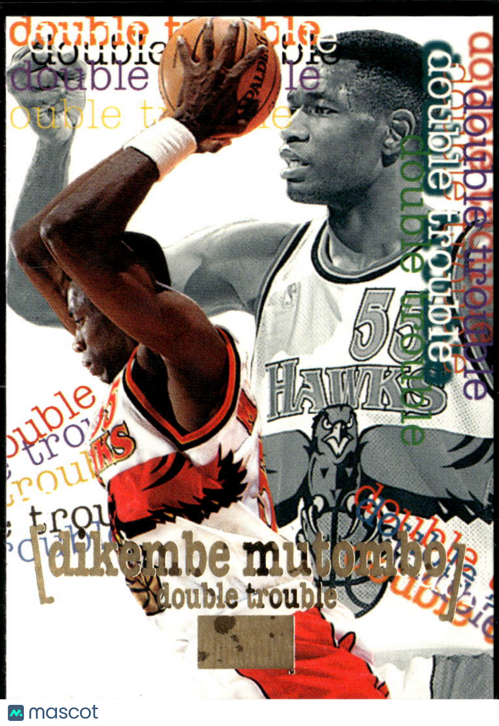 Dikembe Mutombo 1997 SkyBox Premium Double Trouble Atlanta Hawks