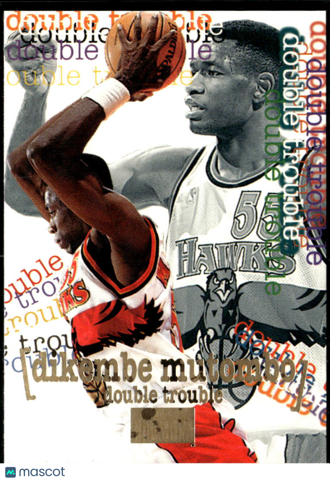 Dikembe Mutombo 1997 SkyBox Premium Double Trouble Atlanta Hawks