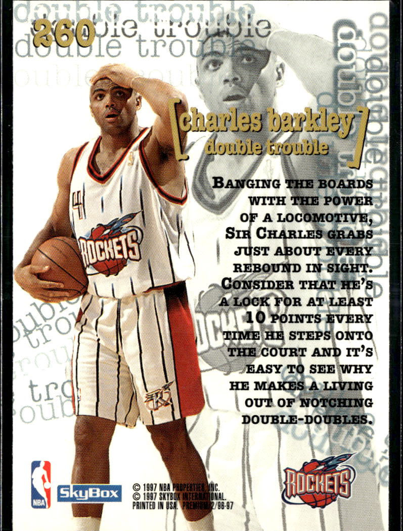 Charles Barkley 1997 SkyBox Premium Double Trouble Houston Rockets