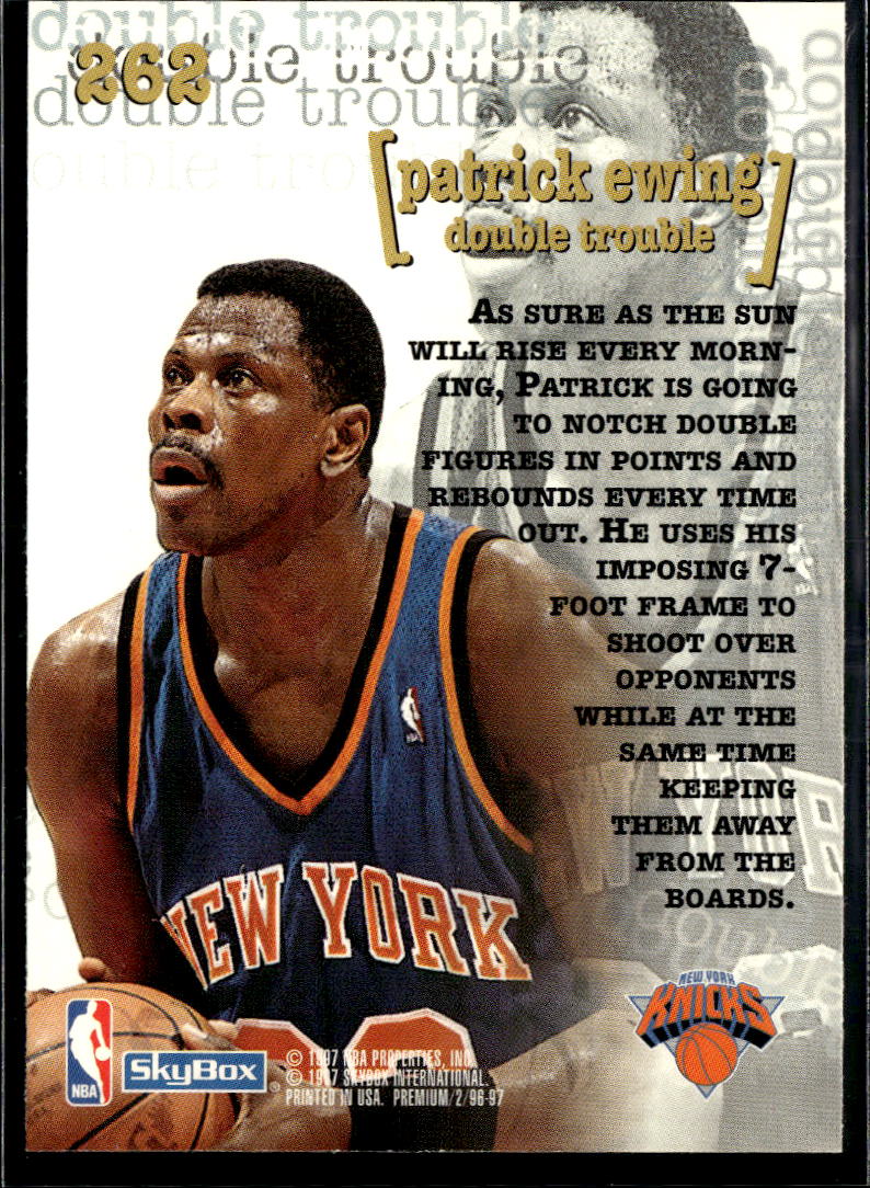 Patrick Ewing 1907 SkyBox PremiumDouble Trouble New York Knicks