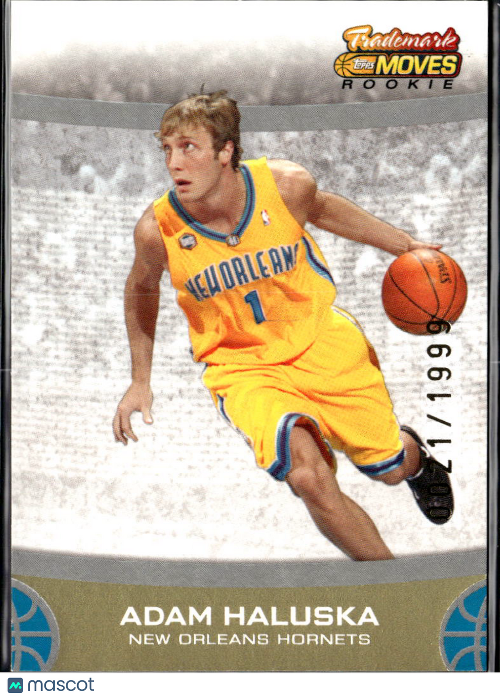 Adam Haluska 2007 Topps Trademark Moves RC /1999 New Orleans Hornets