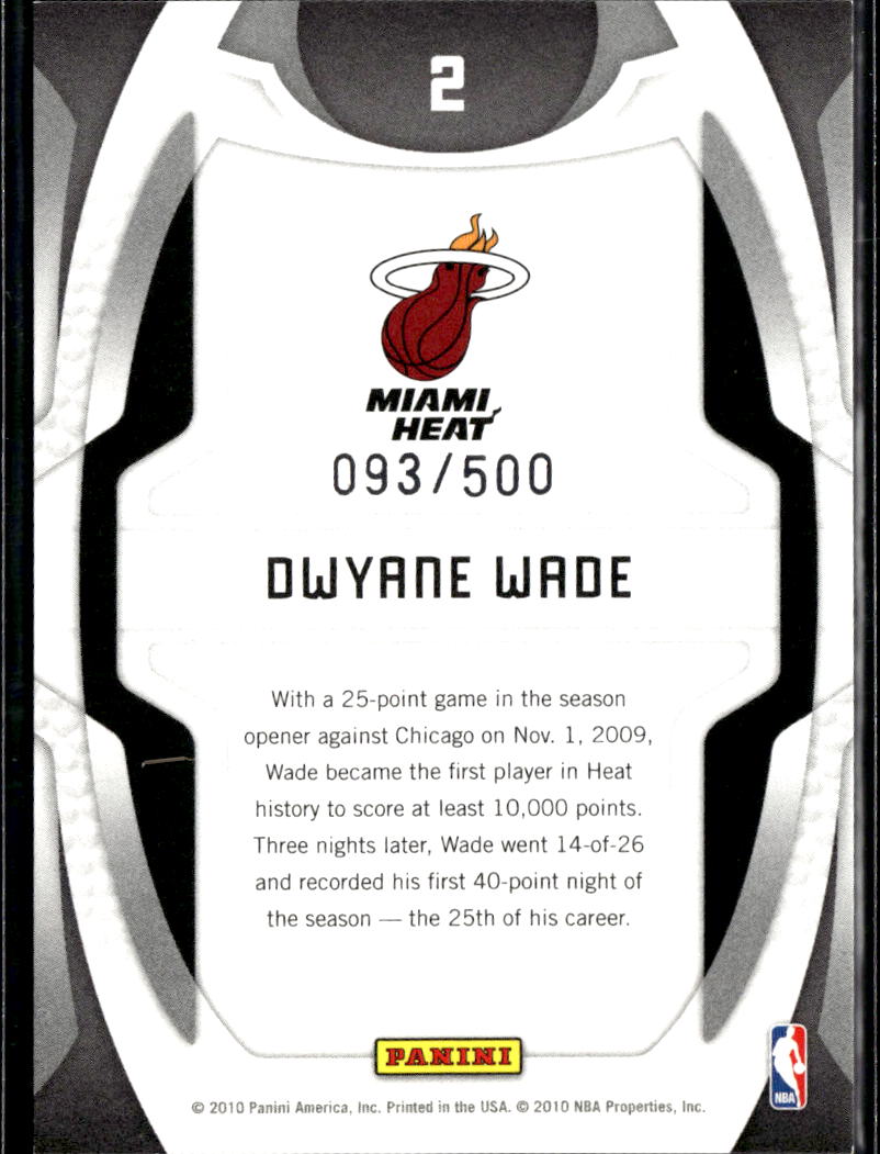 Dwyane Wade 2009-10 Certified Gold Team 93/500 Miami Heat