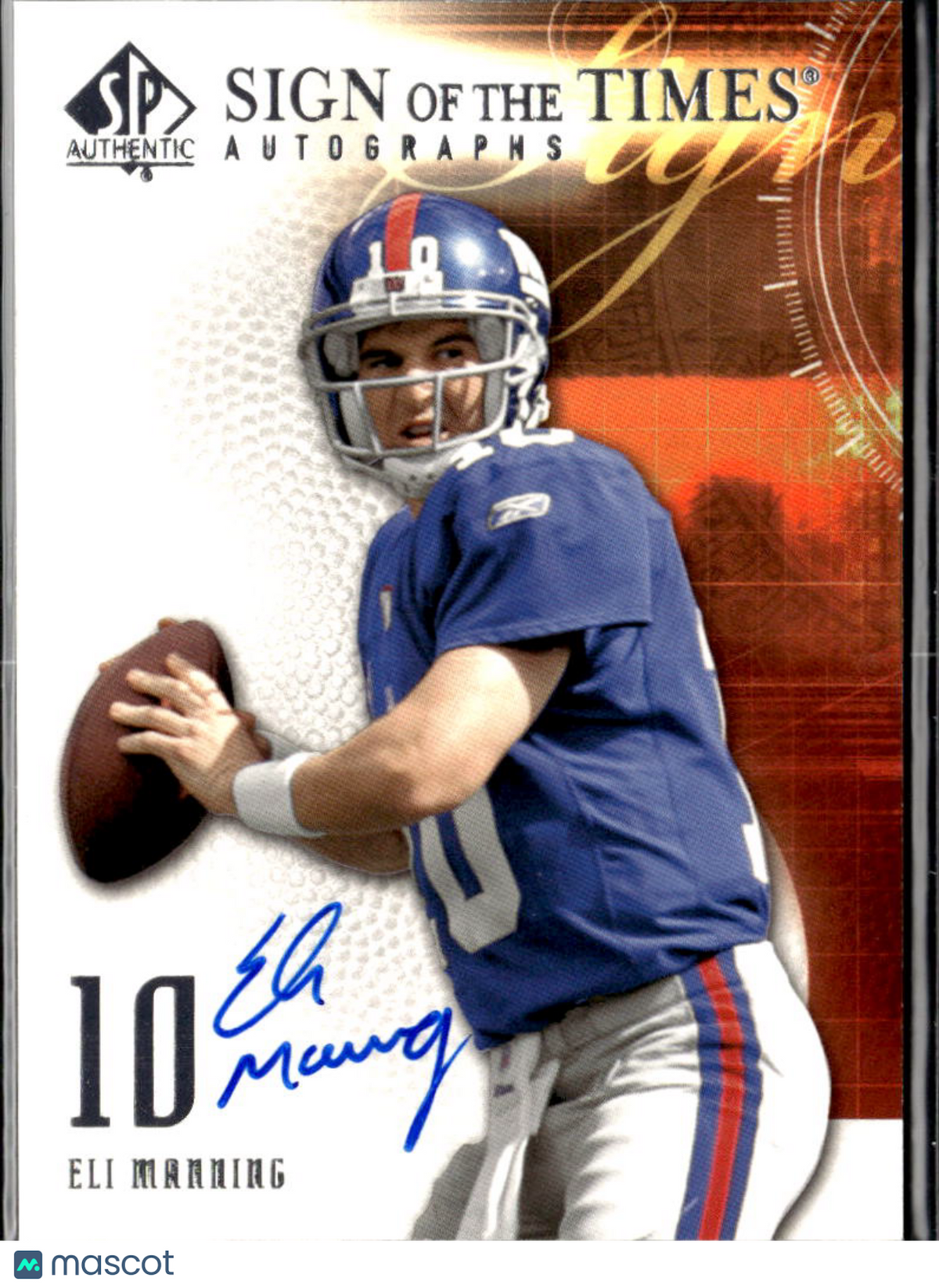 Eli Manning 2008 Upper Deck SP Authentic Auto Autograph New York Giants