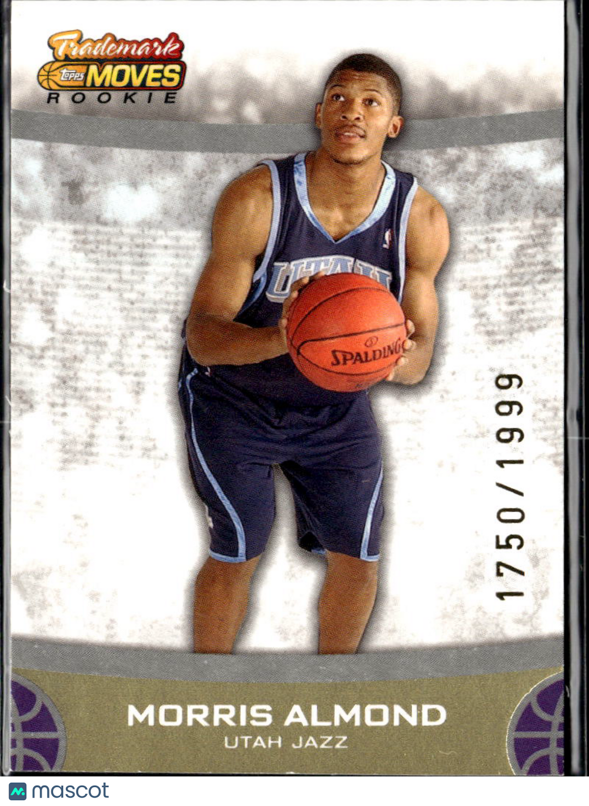 Morris Almond 2007 Topps Trademark Moves RC 1750/1999 Utah Jazz