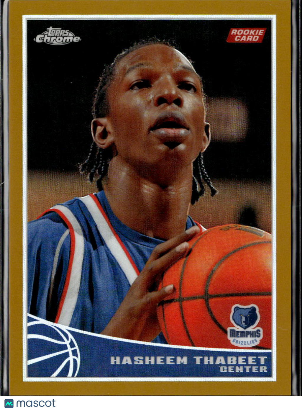Hasheem Thabeet 2009-10 Topps Chrome GOLD Refractor RC 8/50 Memphis Grizzlies