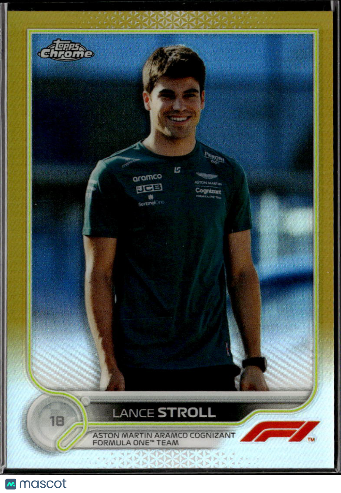 Lance Stroll 2022 Topps Chrome Formula 1 GOLD Refractor 16/50 Aston Martin