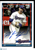 Wyatt Langford 2020 Topps 75th Auto Autograph Texas Rangers