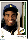 Ken Griffey Jr. 1989 Upper Deck Rookie Card RC #1 Seattle Mariners
