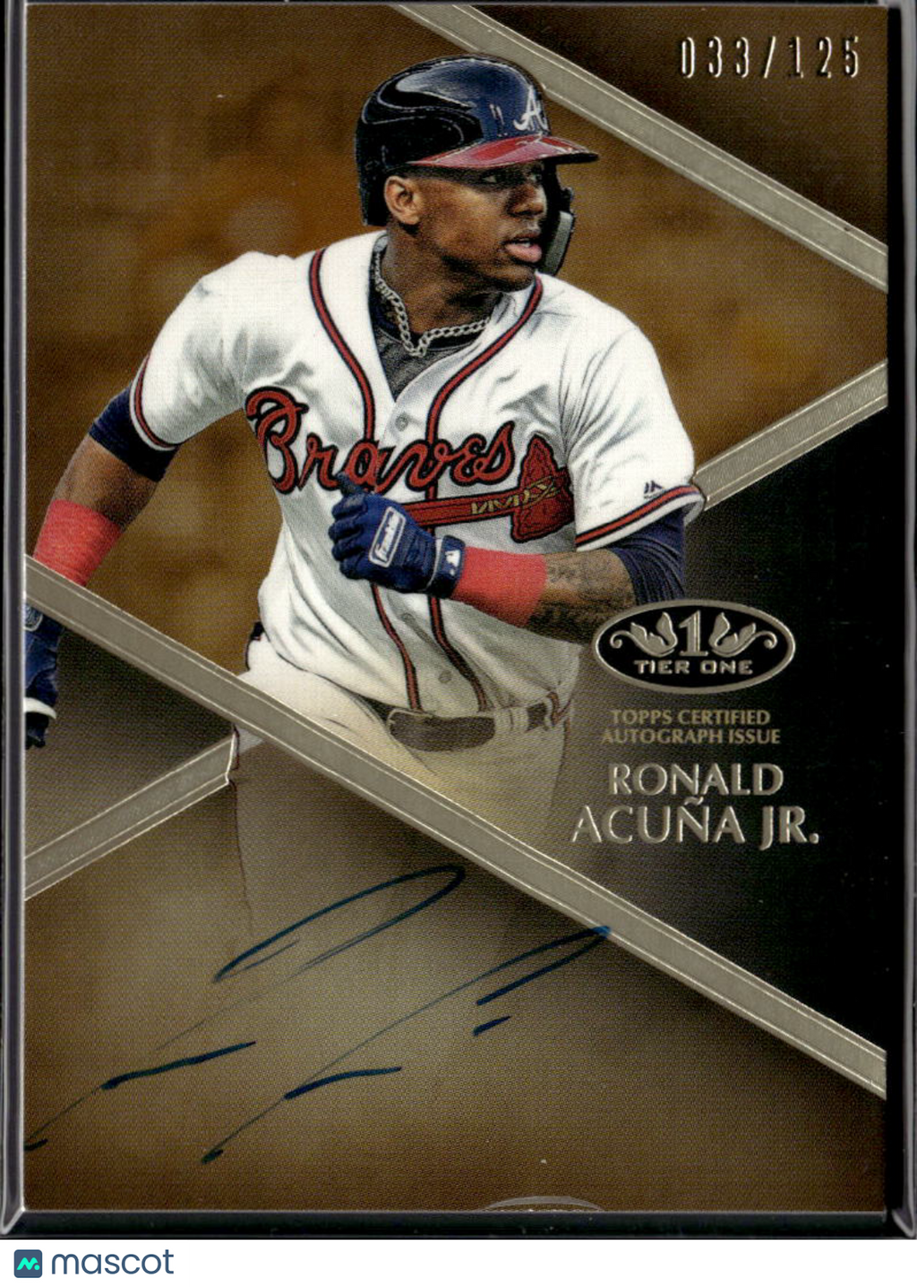 Ronald Acuna Jr. 2019 Topps Tier One Auto Autograph 33/125 Atlanta Braves