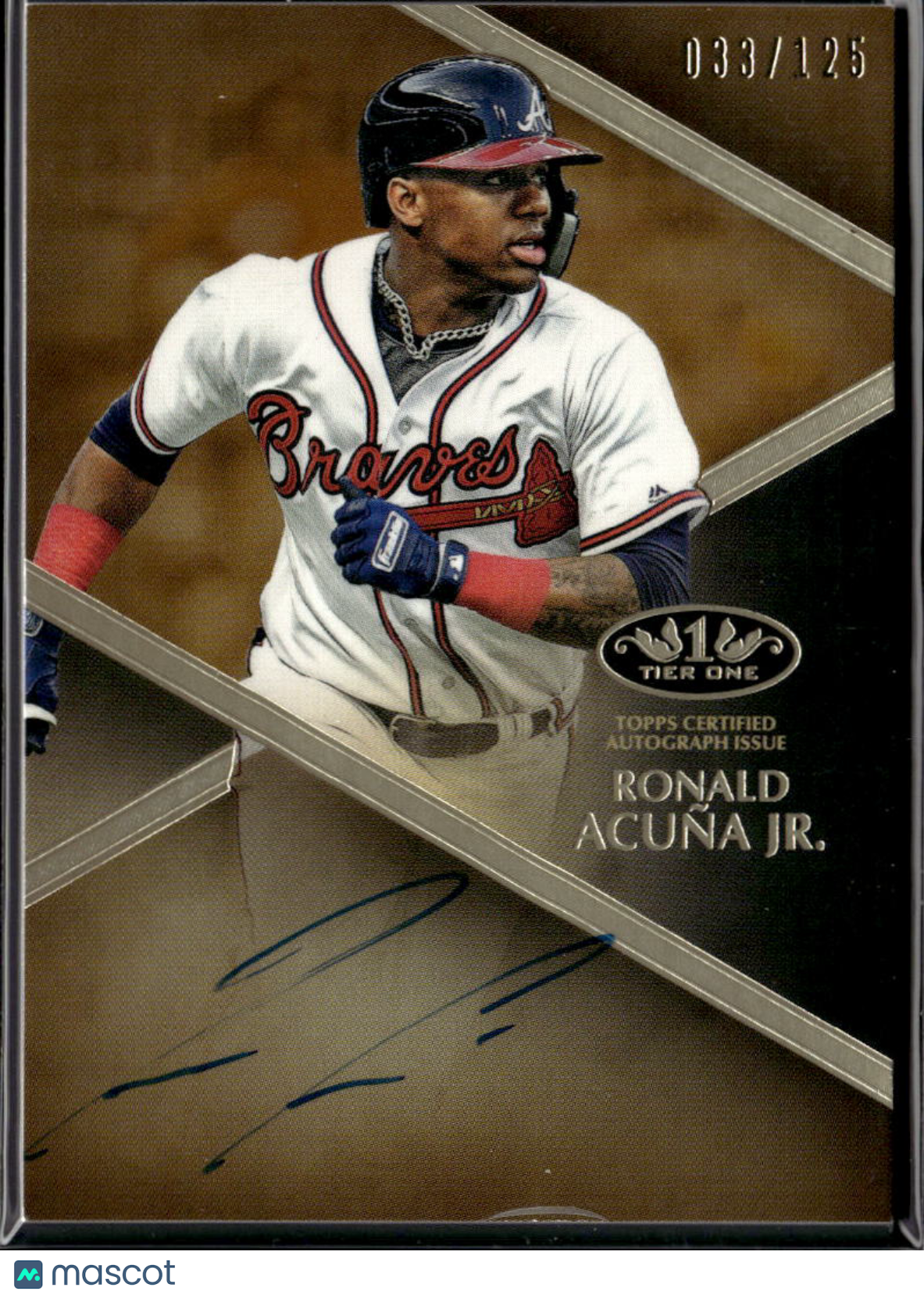 Ronald Acuna Jr. 2019 Topps Tier One Auto Autograph 33/125 Atlanta Braves