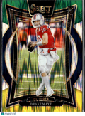 Drake Maye 2024 Select Green Yellow Shock Rookie RC New England Patriots