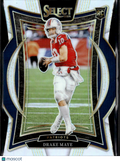 Drake Maye 2024 Select Silver Prizm Die-Cut Rookie RC New England Patriots