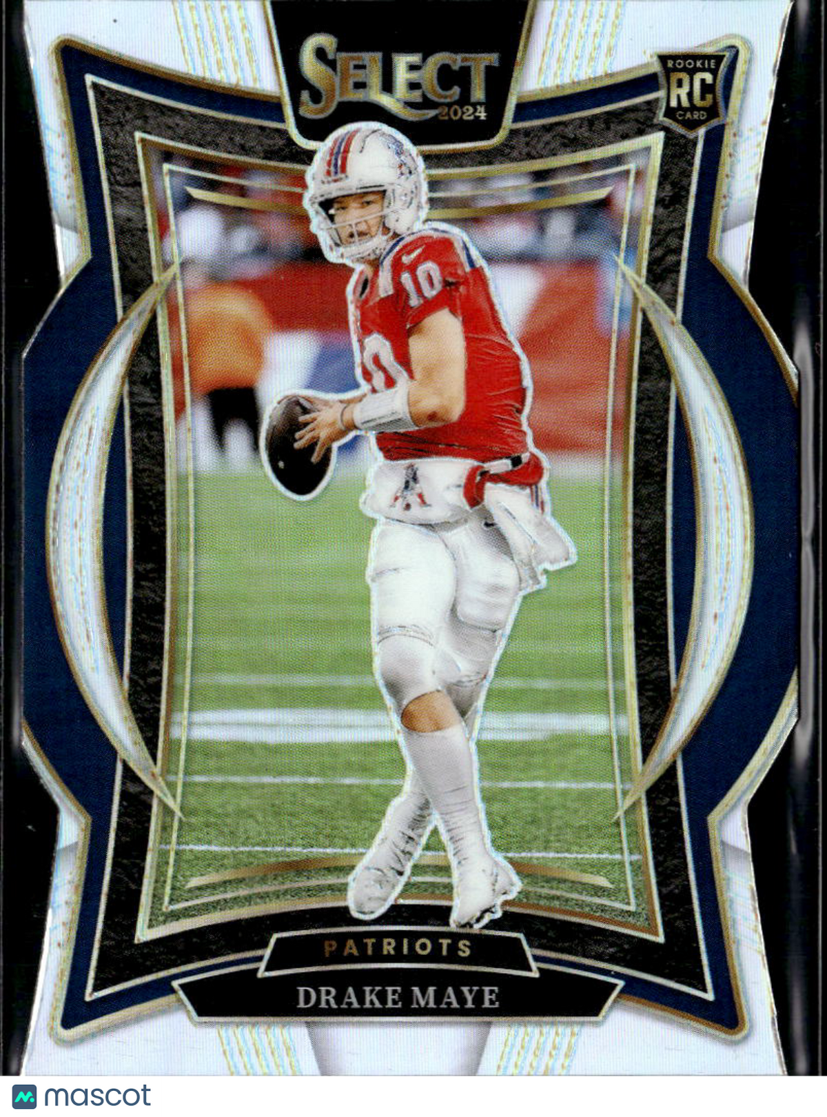 Drake Maye 2024 Select Silver Prizm Die-Cut Rookie RC New England Patriots