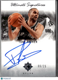 Tony Parker 2007-08 Ultimate Collection Auto Autograph 6/25 San Antonio Spurs
