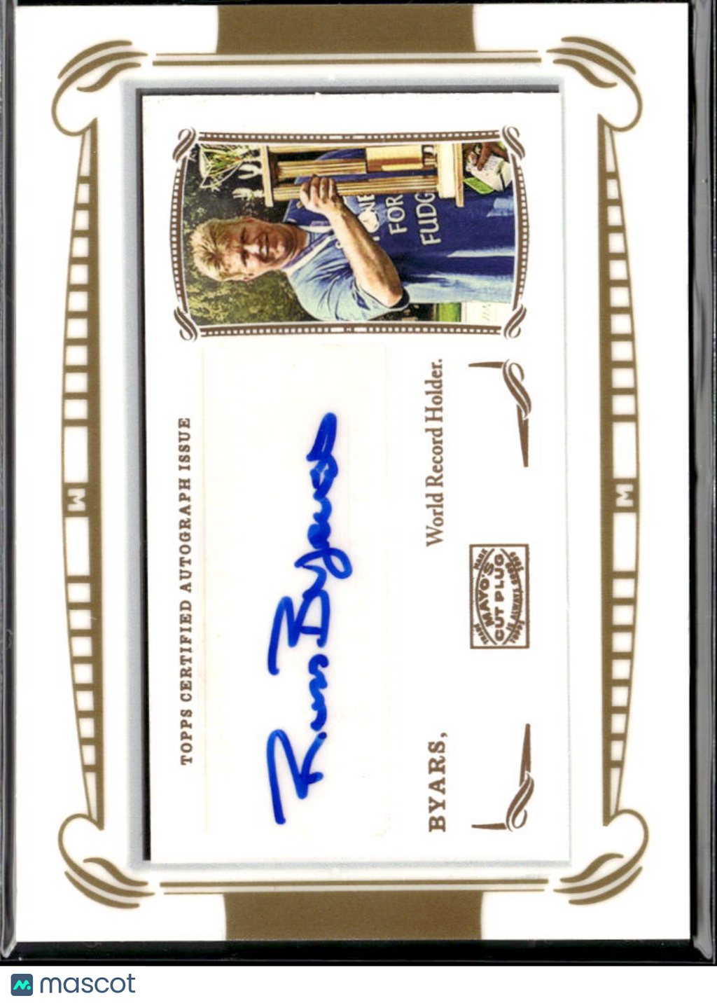 Russell Byars 2009 Topps Mayo Auto Autograph World Record Holder